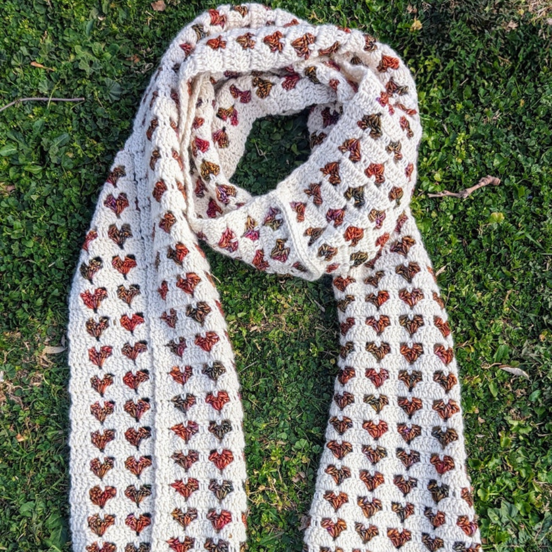 Heart Scarf - Crochet Pattern