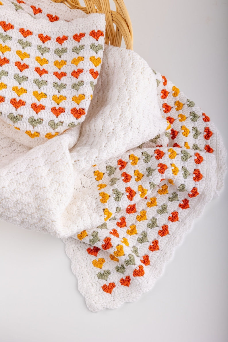 Rainbow Heart Stripes - Crochet Pattern