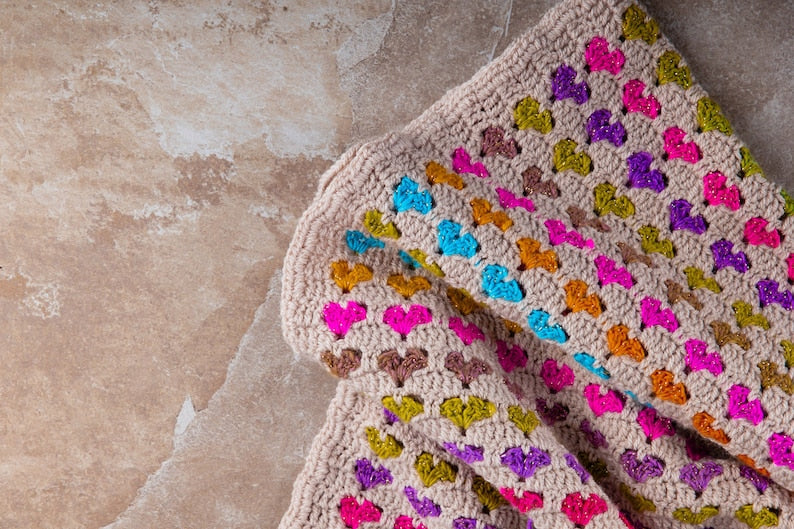 Heart Blanket - Crochet Pattern