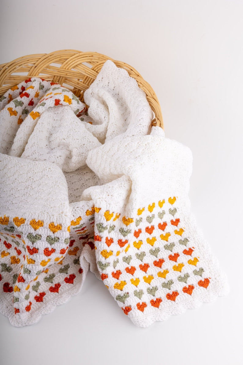 Rainbow Heart Stripes - Crochet Pattern