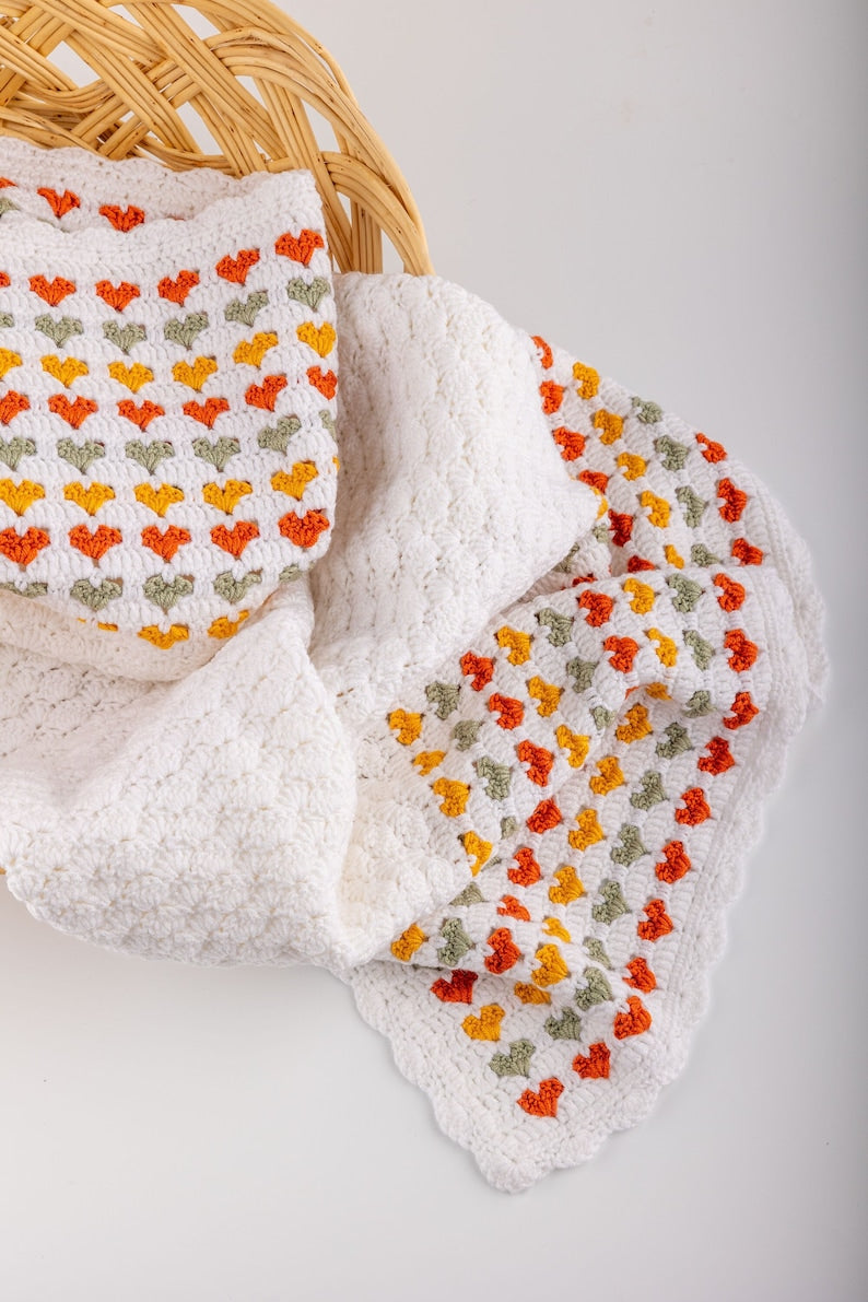 Rainbow Heart Stripes - Crochet Pattern