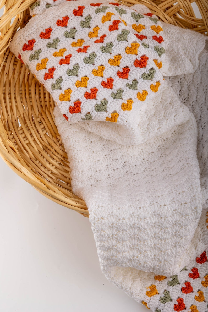 Rainbow Heart Stripes - Crochet Pattern