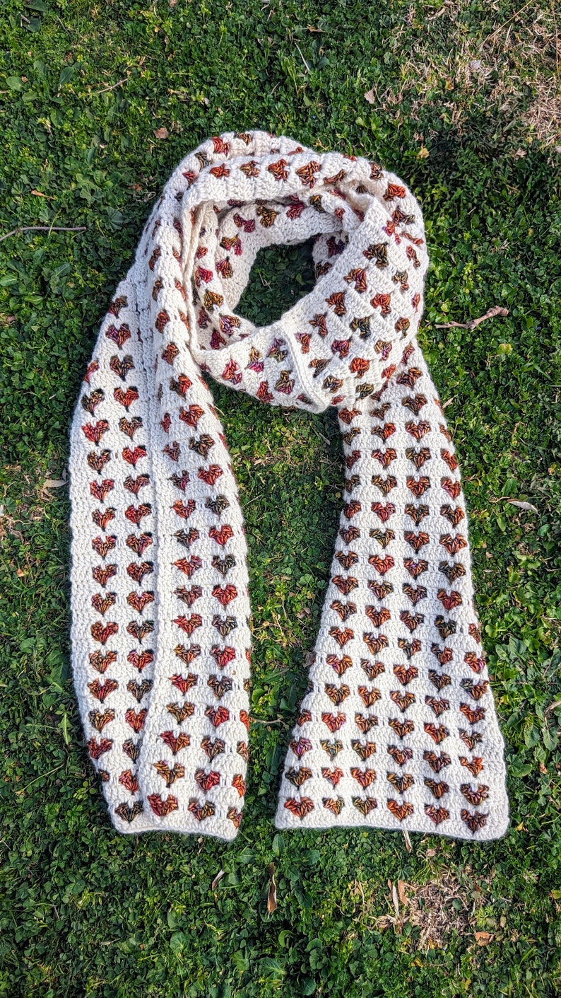Heart Scarf - Crochet Pattern